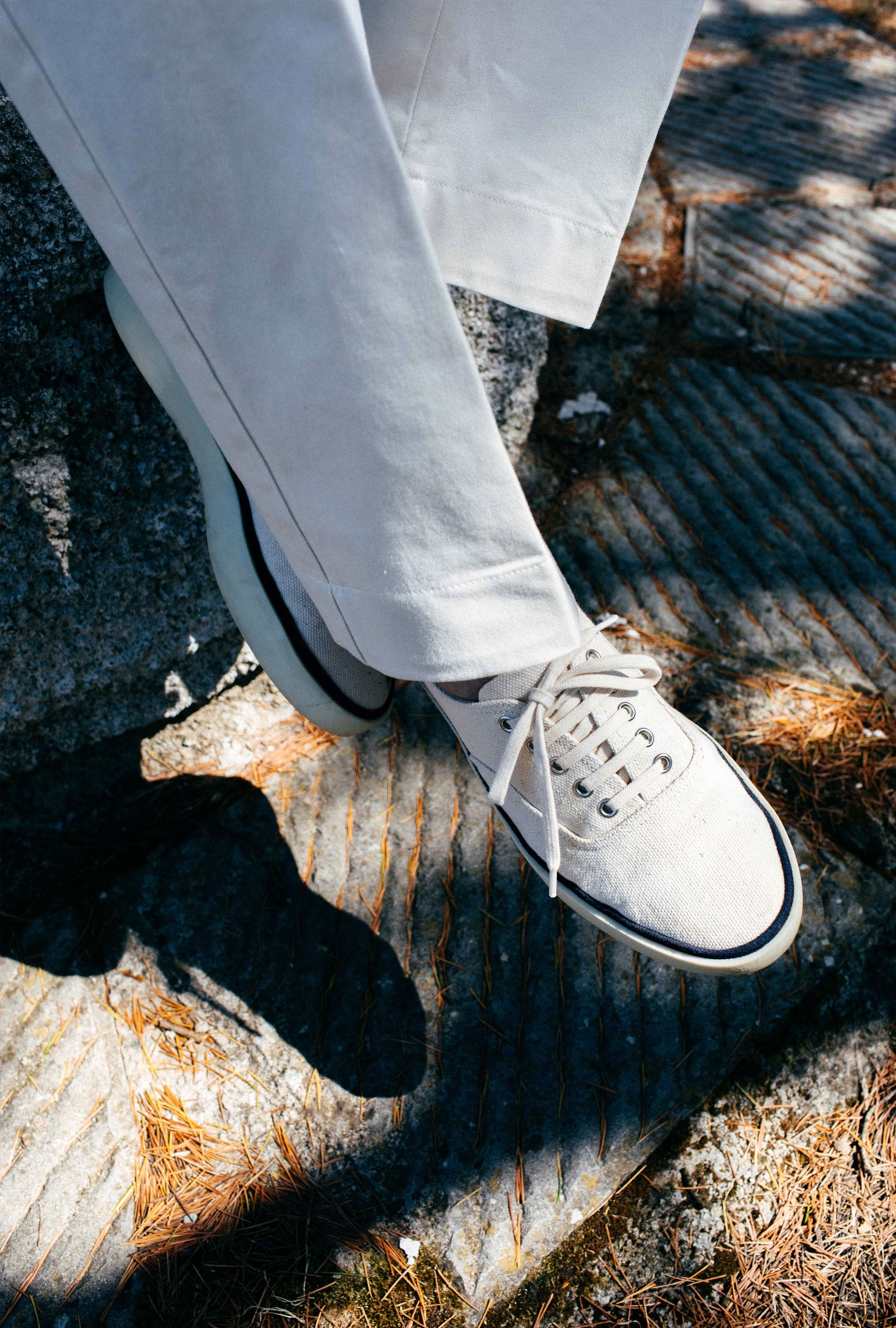 Deck Shoe Canvas Ecru