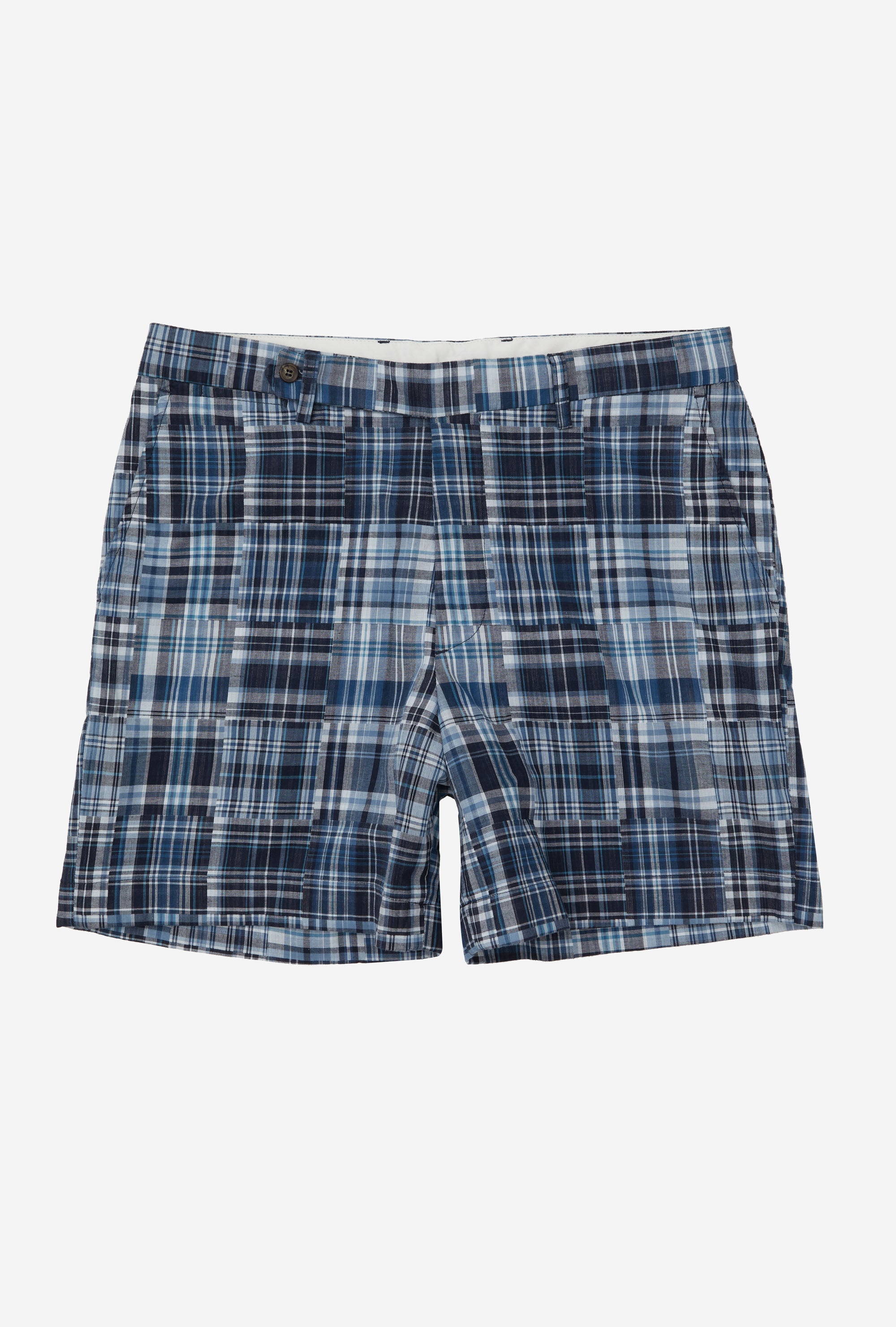 Madras Shorts Patchwork Blue