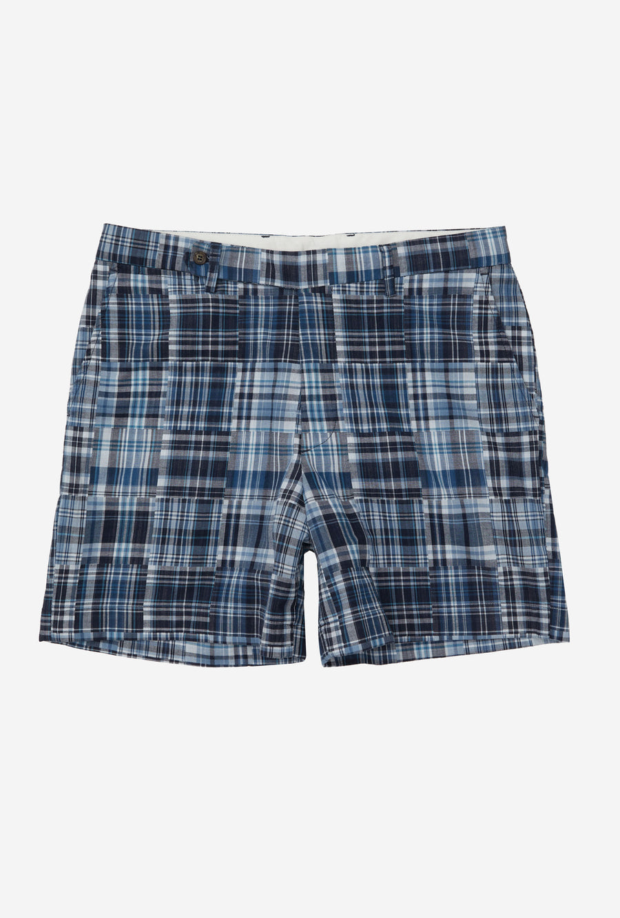 Madras Shorts Patchwork Blue
