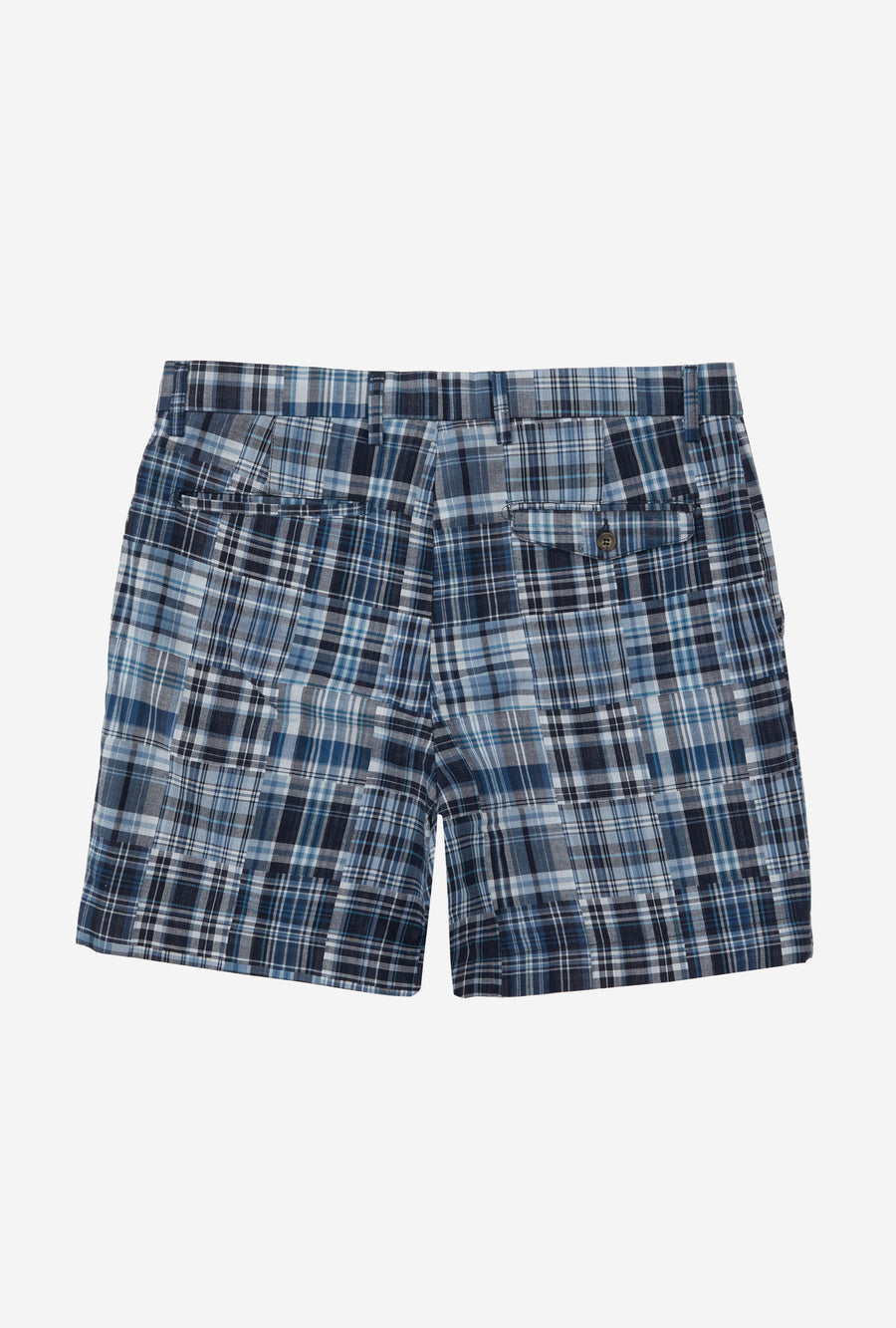 Madras Shorts Patchwork Blue