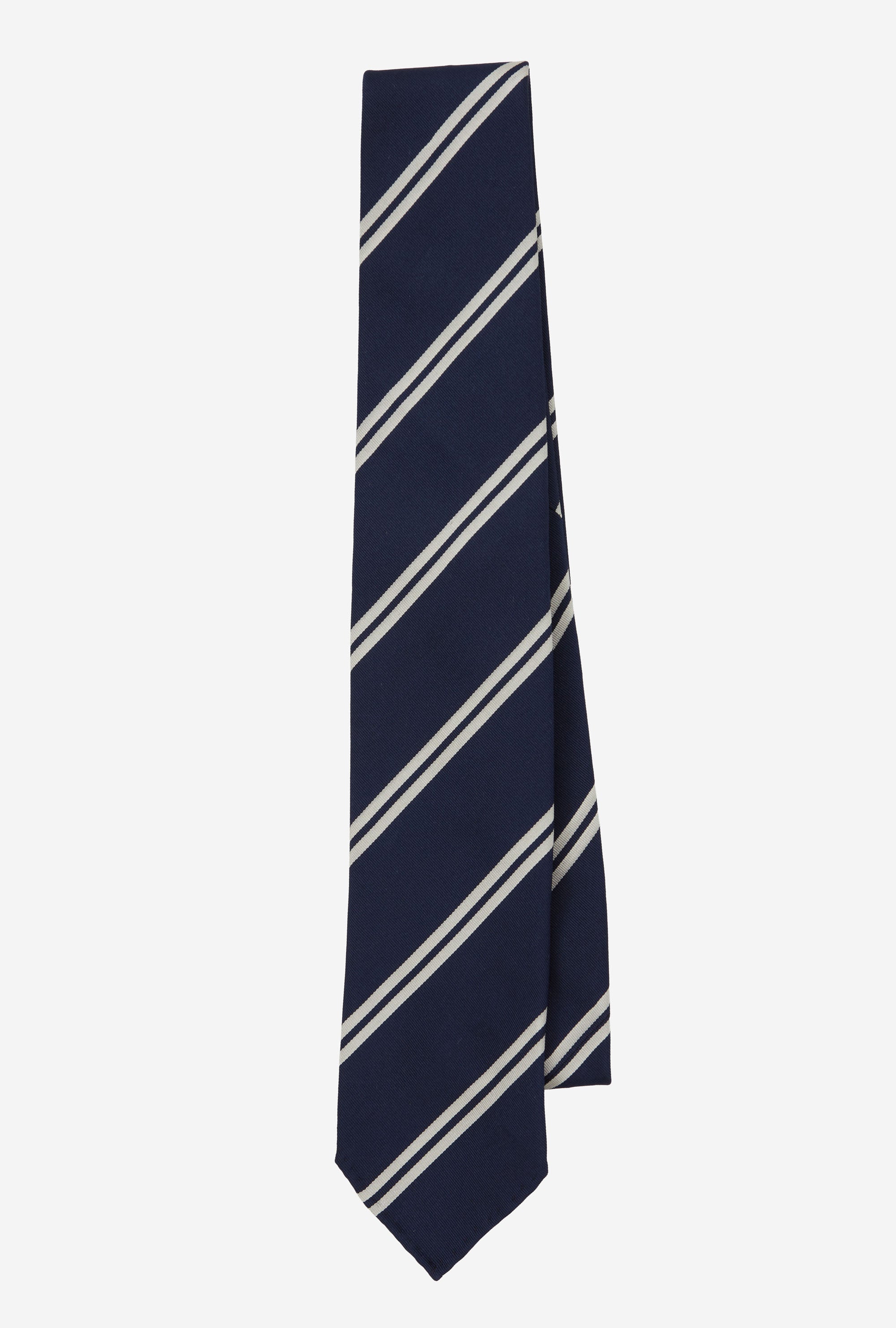 Mogador Silk Tie Blue White Stripe