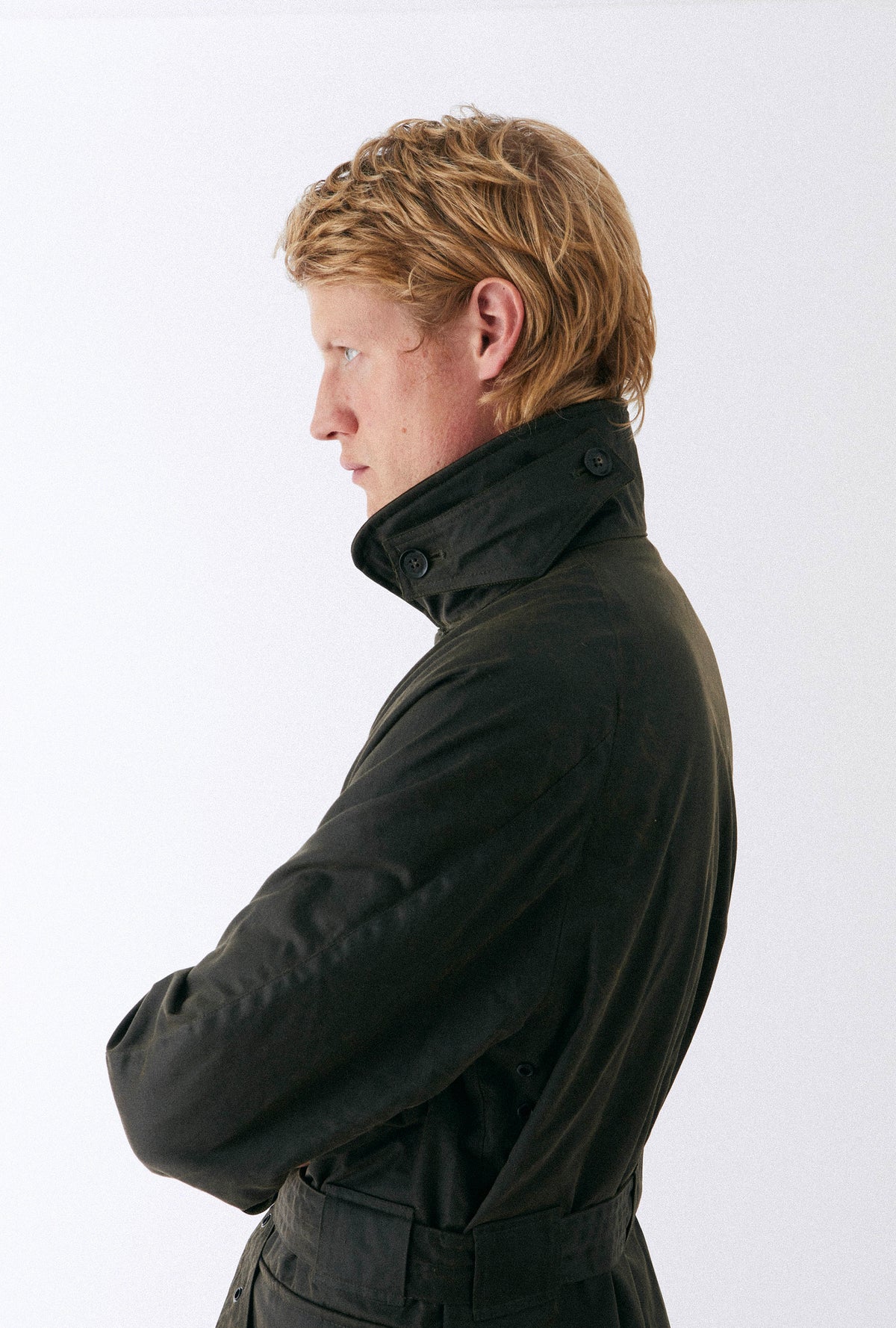 Moto Jacket Waxed Cotton Olive