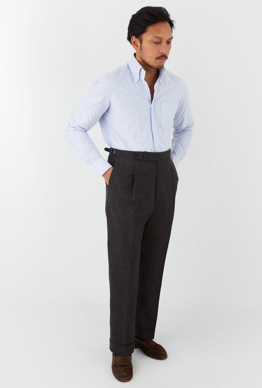 Tailored Trouser High-Twist Wool Charcoal