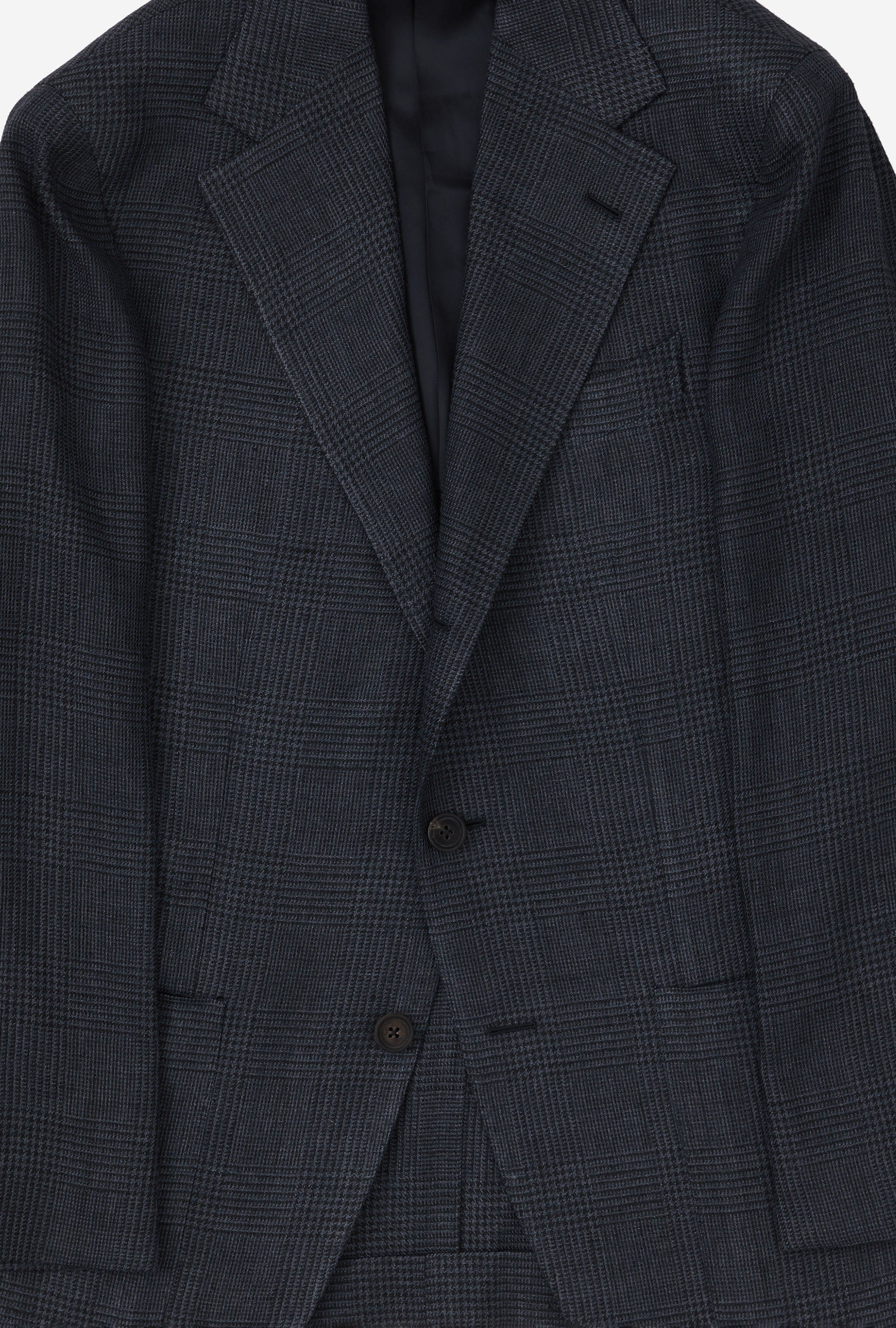 Sport Jacket Silk Linen Navy Glen Plaid