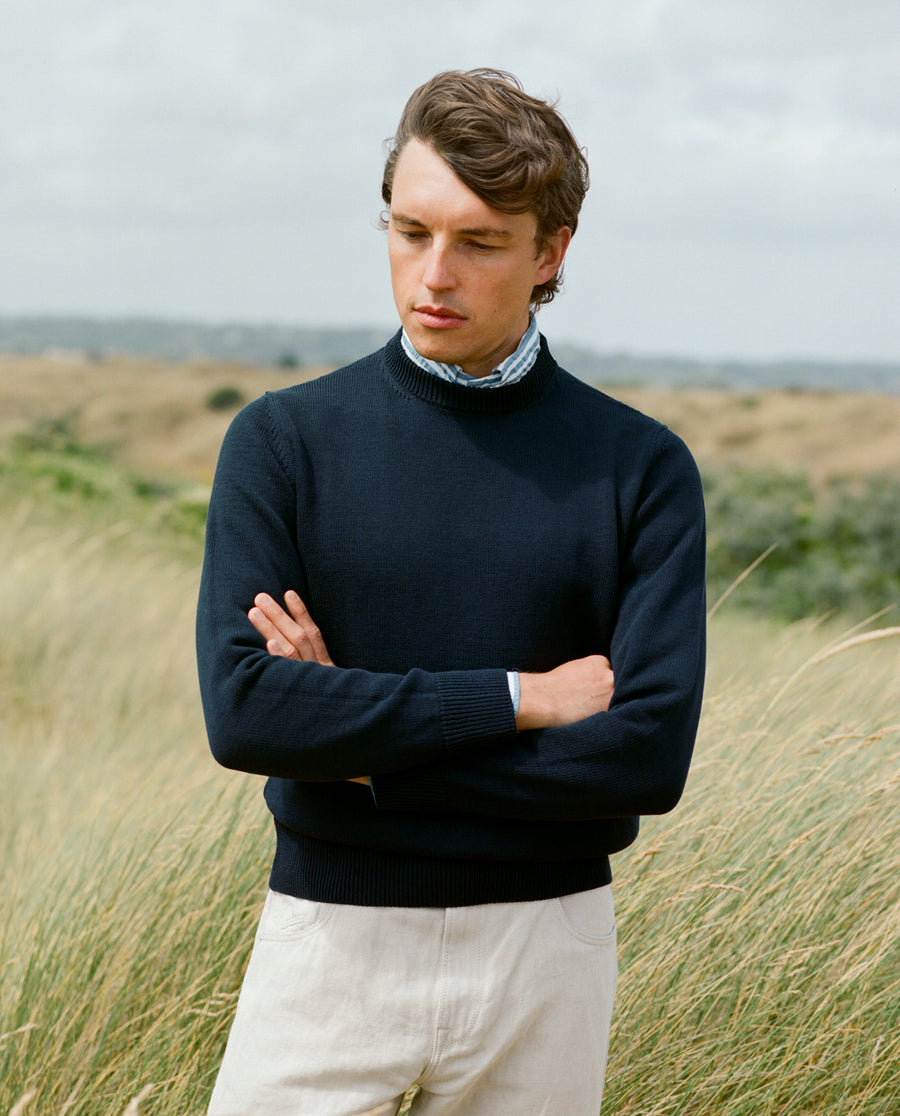 Crewneck Cotton Navy